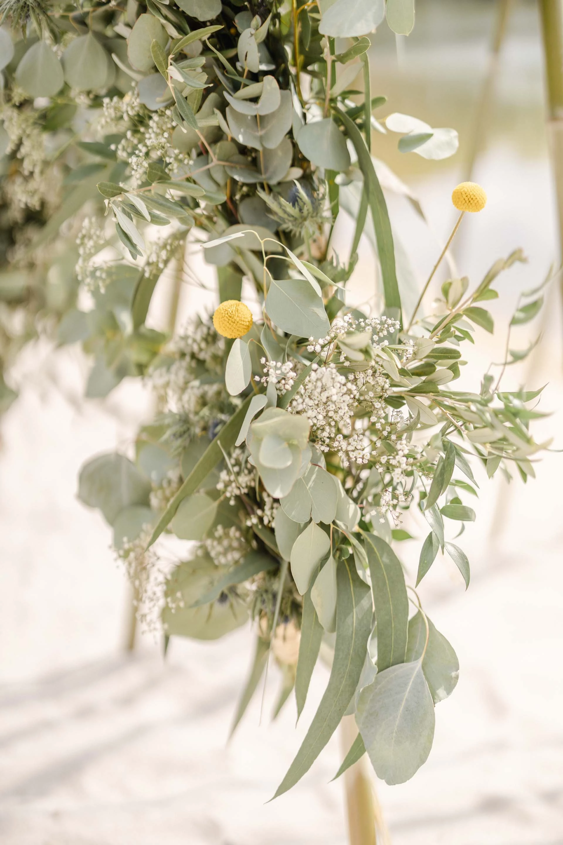 composition florale gris fleurs
